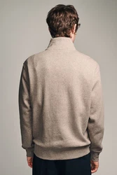 Next Sweatshirt Jersey-Sweatshirt mit Reißverschlusskragen Khaki/Braun/Beige/Hellblau