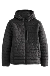 Next Steppjacke Wasserabweisende Leichte Pufferjacke (1) Schwarz/Grau/Dunkelgrau