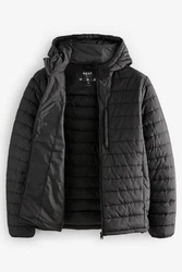 Next Steppjacke Wasserabweisende Leichte Pufferjacke (1) Schwarz/Grau/Dunkelgrau