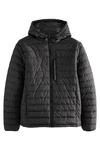 Next Steppjacke Wasserabweisende Leichte Pufferjacke (1) Schwarz/Grau/Dunkelgrau