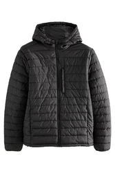 Next Steppjacke Wasserabweisende Leichte Pufferjacke (1) Schwarz/Grau/Dunkelgrau