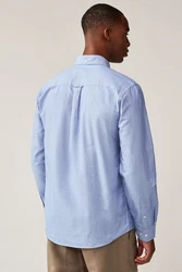 Next Langarmhemd Oxfordhemd Dunkelblau/Hellblau/Blau