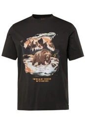 T-Shirt JP 1880 T-Shirt Halbarm Brustprint bis 8 XL