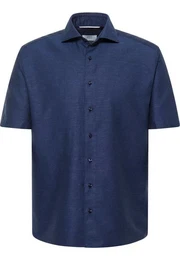 Langarmhemd Herren Hemd aus Leinenmix Modern Fit Kurzarm (1-tlg)