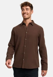 Indicode Langarmhemd INGilman Khaki/Dunkelbraun/Braun
