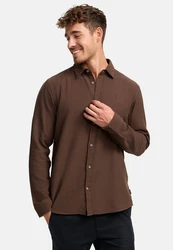 Indicode Langarmhemd INGilman Khaki/Dunkelbraun/Braun