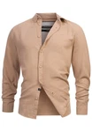 Indicode Langarmhemd INGilman Beige/Khaki/Braun