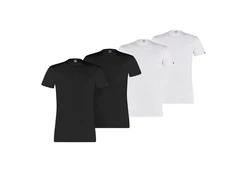 PUMA T-Shirt Herren Basic Crew Tee Schwarz/Weiß/Dunkelblau