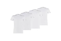 PUMA T-Shirt Herren Basic Crew Tee Weiß/Dunkelblau/Schwarz