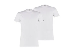 PUMA T-Shirt Herren Basic Crew Tee Weiß/Dunkelblau/Schwarz