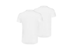 PUMA T-Shirt Herren Basic Crew Tee Weiß/Dunkelblau/Schwarz