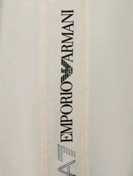 Emporio Armani T-Shirt Kurzarmshirt Beige/Khaki/Weiß/Dunkelblau