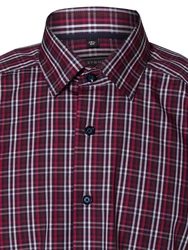 Finshley & Harding Businesshemd Lila/Bordeaux/Dunkelrot/Rosa