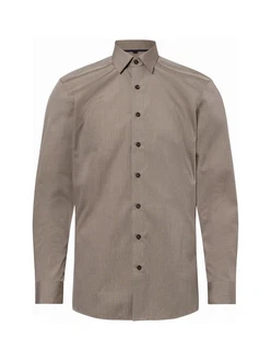 Finshley & Harding Businesshemd Khaki/Grau/Braun/Beige