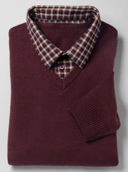 Sieh an! Strickpullover Dunkelrot/Bordeaux/Rot