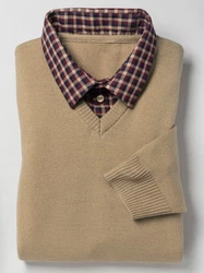 Sieh an! Strickpullover Khaki/Beige/Braun