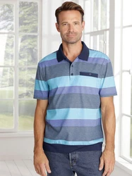 Sieh an! T-Shirt Poloshirt Hellblau/Blau/Dunkelblau