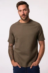 JP1880 T-Shirt JP AWARE Basic-Raglanshirt Weiß/Khaki/Beige