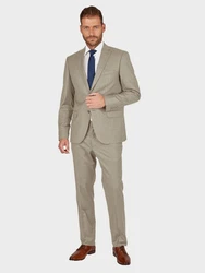 Steffen Klein Herren Anzug Regular Fit Khaki/Beige/Braun