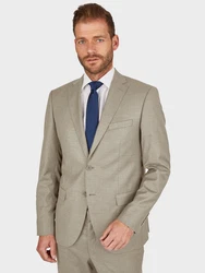 Steffen Klein Herren Anzug Regular Fit Khaki/Beige/Braun