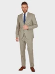 Steffen Klein Herren Anzug Regular Fit Khaki/Beige/Braun