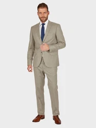 Steffen Klein Herren Anzug Regular Fit Khaki/Beige/Braun