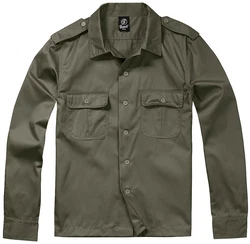 Brandit US Hemd Dunkelgrün/Khaki/Braun/Grün