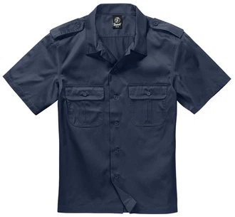 Brandit Hemd US Kurzarm Dunkelblau/Blau/Grau/Hellblau