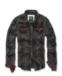 Brandit Herren Duncan Langarmhemd Beige/Rot/Dunkelgrau/Braun/Dunkelrot/Bordeaux