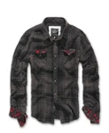 Brandit Herren Duncan Langarmhemd Beige/Rot/Dunkelgrau/Braun/Dunkelrot/Bordeaux