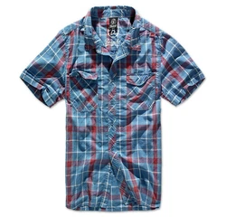 Brandit Kurzarmhemd Roadstar Blau/Hellblau/Türkis