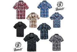 Brandit Kurzarmhemd Roadstar Blau/Hellblau/Türkis