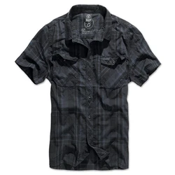 Brandit Kurzarmhemd Roadstar Grau/Schwarz/Dunkelgrau