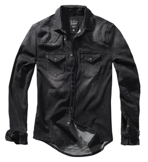 Brandit Hemd Riley Denim Grau/Schwarz/Dunkelgrau