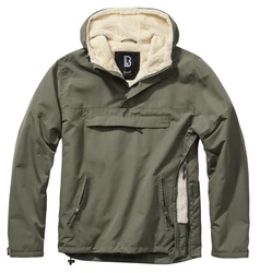 Brandit Winterjacke Windbreaker Sherpa Dunkelgrün/Khaki/Grün