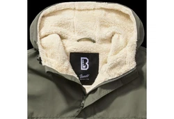 Brandit Winterjacke Windbreaker Sherpa Dunkelgrün/Khaki/Grün