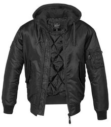 Brandit MA1 Sweat Hooded Jacket Schwarz/Grau/Dunkelgrau