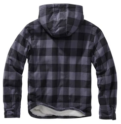 Brandit Jacke Lumber Hooded (1-St) taubenblau/graumeliert/schwarz