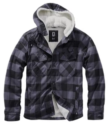 Brandit Jacke Lumber Hooded (1-St) taubenblau/graumeliert/schwarz