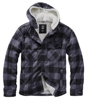 Brandit Jacke Lumber Hooded (1-St) taubenblau/graumeliert/schwarz Brandit Jacke Lumber Hooded (1-St) taubenblau/graumeliert/schwarz