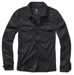 Brandit Langarmhemd Flannel Shirt Grau/Dunkelblau/Schwarz/Dunkelgrau