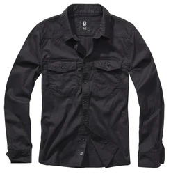 Brandit Langarmhemd Flannel Shirt Grau/Dunkelblau/Schwarz/Dunkelgrau