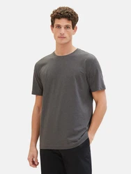 TOM TAILOR T-Shirt Dunkelgrau/Grau/Khaki