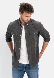 camel active Langarmhemd Dunkelgrau/Schwarz/Hellgrau/Grau/Dunkelblau
