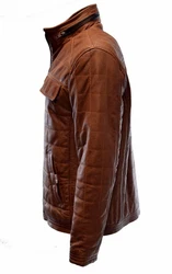 Zimmert Lederjacke Logan Cognac/Dunkel-Braun