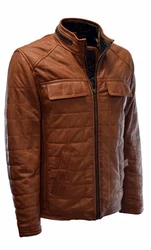 Zimmert Lederjacke Logan Cognac/Dunkel-Braun