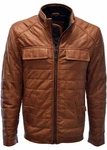 Zimmert Lederjacke Logan Cognac/Dunkel-Braun