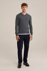 WE Fashion Sweater Dunkelgrau/Grau/Dunkelblau/Hellgrau
