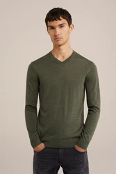 WE Fashion Sweater Dunkelgrün