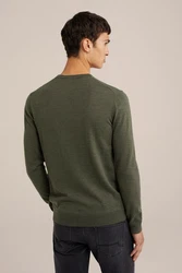 WE Fashion Sweater Dunkelgrün